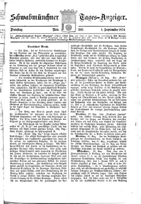 Schwabmünchner Tages-Anzeiger Dienstag 1. September 1874