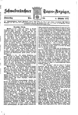 Schwabmünchner Tages-Anzeiger Donnerstag 8. Oktober 1874