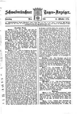 Schwabmünchner Tages-Anzeiger Sonntag 11. Oktober 1874