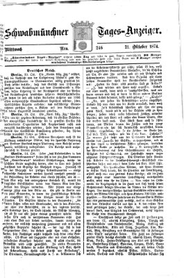 Schwabmünchner Tages-Anzeiger Mittwoch 21. Oktober 1874