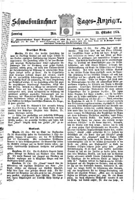 Schwabmünchner Tages-Anzeiger Sonntag 25. Oktober 1874