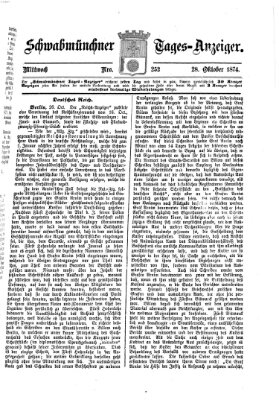 Schwabmünchner Tages-Anzeiger Mittwoch 28. Oktober 1874