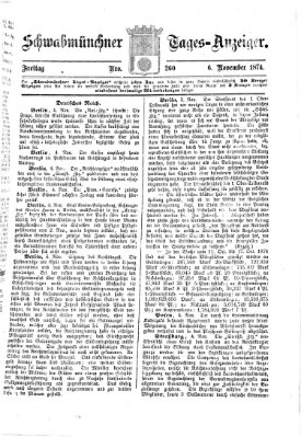 Schwabmünchner Tages-Anzeiger Freitag 6. November 1874