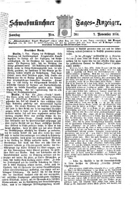 Schwabmünchner Tages-Anzeiger Samstag 7. November 1874