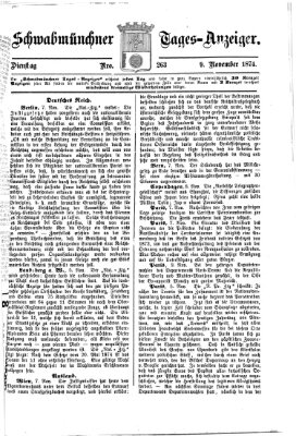 Schwabmünchner Tages-Anzeiger Montag 9. November 1874