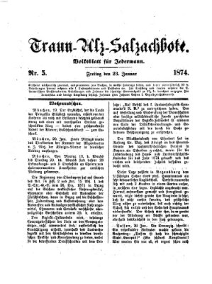 Traun-Alz-Salzachbote Freitag 23. Januar 1874