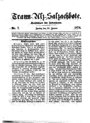 Traun-Alz-Salzachbote Freitag 30. Januar 1874