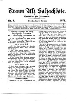 Traun-Alz-Salzachbote Dienstag 3. Februar 1874