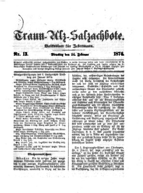 Traun-Alz-Salzachbote Dienstag 24. Februar 1874