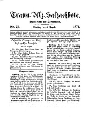 Traun-Alz-Salzachbote Dienstag 4. August 1874