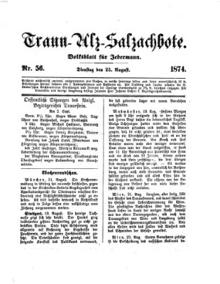 Traun-Alz-Salzachbote Dienstag 25. August 1874