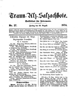 Traun-Alz-Salzachbote Freitag 28. August 1874