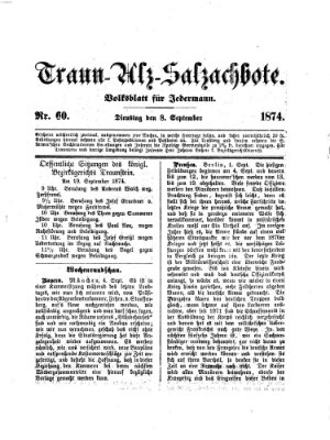 Traun-Alz-Salzachbote Dienstag 8. September 1874