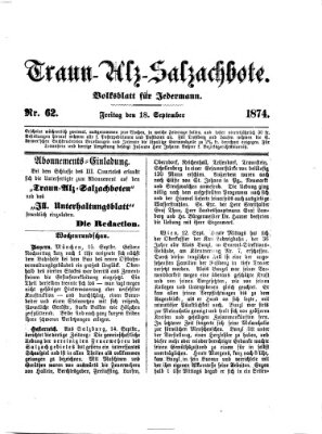 Traun-Alz-Salzachbote Freitag 18. September 1874