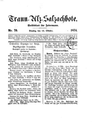 Traun-Alz-Salzachbote Dienstag 13. Oktober 1874