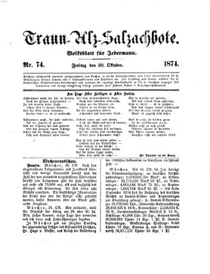 Traun-Alz-Salzachbote Freitag 30. Oktober 1874