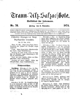 Traun-Alz-Salzachbote Freitag 6. November 1874