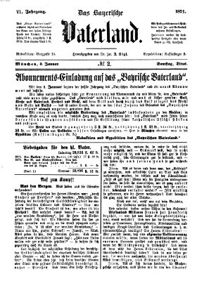 Das bayerische Vaterland Samstag 3. Januar 1874