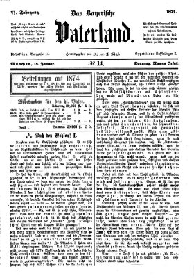 Das bayerische Vaterland Sonntag 18. Januar 1874