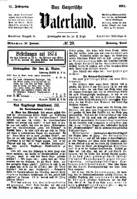 Das bayerische Vaterland Sonntag 25. Januar 1874