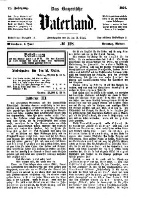 Das bayerische Vaterland Sonntag 7. Juni 1874