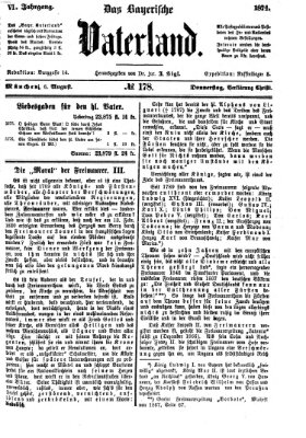 Das bayerische Vaterland Donnerstag 6. August 1874