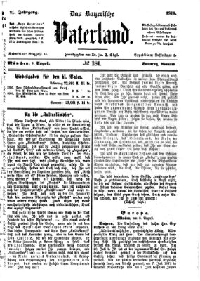 Das bayerische Vaterland Sonntag 9. August 1874