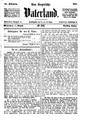 Das bayerische Vaterland Dienstag 11. August 1874