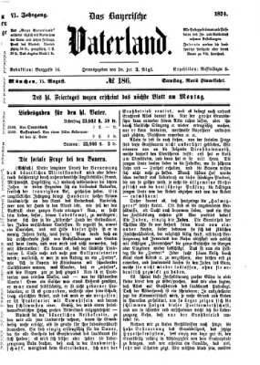 Das bayerische Vaterland Samstag 15. August 1874