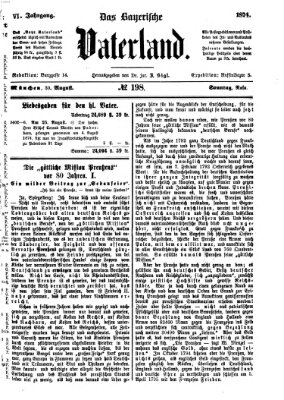 Das bayerische Vaterland Sonntag 30. August 1874