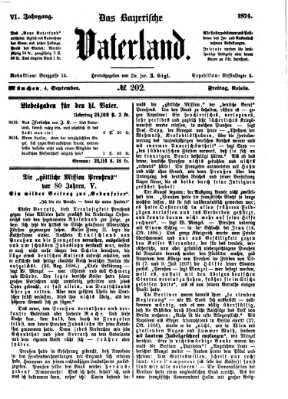 Das bayerische Vaterland Freitag 4. September 1874