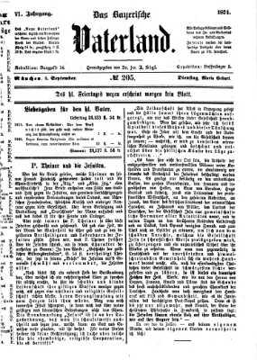 Das bayerische Vaterland Dienstag 8. September 1874