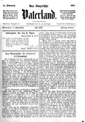 Das bayerische Vaterland Freitag 11. September 1874