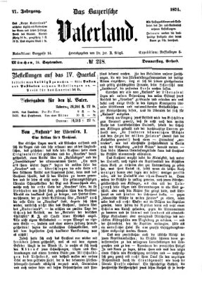 Das bayerische Vaterland Donnerstag 24. September 1874