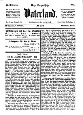 Das bayerische Vaterland Mittwoch 7. Oktober 1874