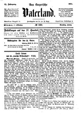 Das bayerische Vaterland Samstag 17. Oktober 1874