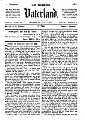 Das bayerische Vaterland Sonntag 25. Oktober 1874