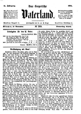 Das bayerische Vaterland Donnerstag 19. November 1874