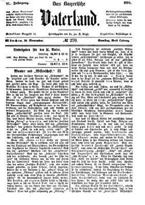 Das bayerische Vaterland Samstag 21. November 1874