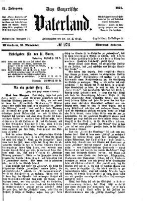 Das bayerische Vaterland Mittwoch 25. November 1874