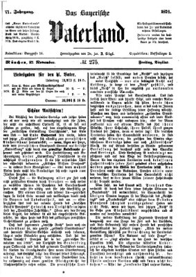 Das bayerische Vaterland Freitag 27. November 1874