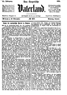 Das bayerische Vaterland Sonntag 29. November 1874