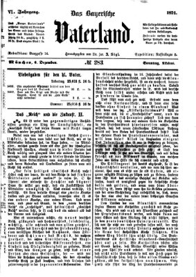 Das bayerische Vaterland Sonntag 6. Dezember 1874