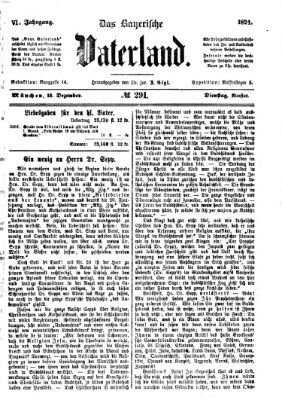 Das bayerische Vaterland Dienstag 15. Dezember 1874