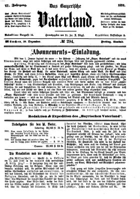 Das bayerische Vaterland Freitag 18. Dezember 1874