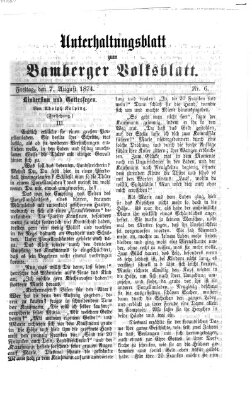 Bamberger Volksblatt. Unterhaltungsblatt zum Bamberger Volksblatt (Bamberger Volksblatt) Freitag 7. August 1874