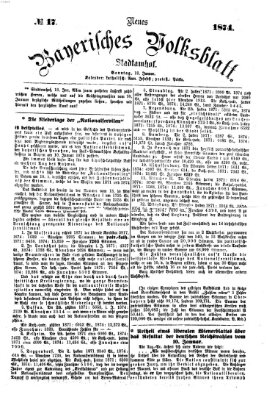 Neues bayerisches Volksblatt Sonntag 18. Januar 1874