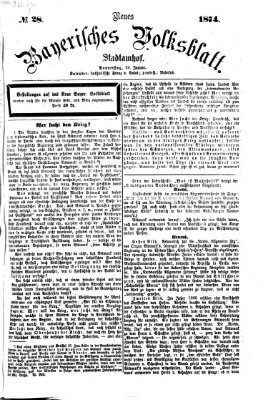 Neues bayerisches Volksblatt Donnerstag 29. Januar 1874