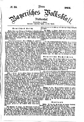 Neues bayerisches Volksblatt Donnerstag 5. Februar 1874