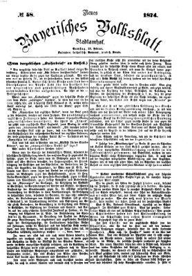 Neues bayerisches Volksblatt Samstag 28. Februar 1874